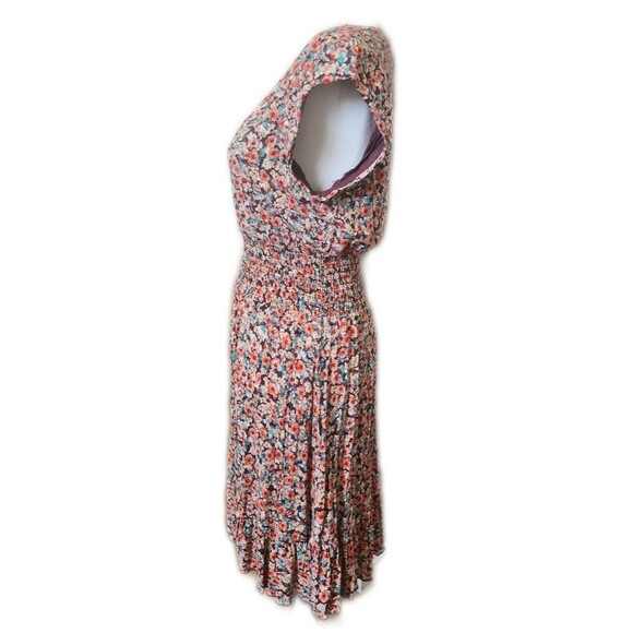 American Rag Scoop Neck Cap Sleeve Babydoll Swing Mini Dress, Floral, L - Picture 3 of 6